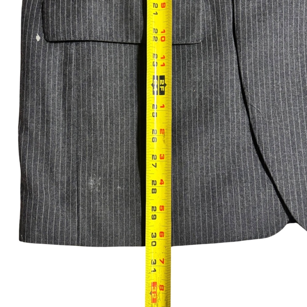 Lauren Ralph Lauren Blazer Mens 40S Grey Wool Cashmere Pinstripe Sport Coat - Picture 6 of 8